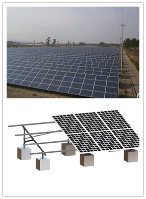 เหล็กกล้า 55m / S ระบบติดตั้งพลังงานแสงอาทิตย์ PV, ระบบสกรูยึดพื้น PV MGC
