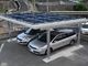 4 คอลัมน์แผงโซลาร์เซลล์พลังงานแสงอาทิตย์ Carport ระบบที่จอดรถอลูมิเนียม