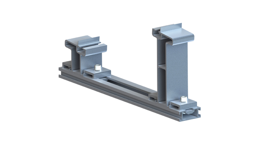 หลังคาแบนราบ 5 องศาระบบติดตั้งพลังงานแสงอาทิตย์เชิงพาณิชย์ Ballasted Roof Mount Solar Racking